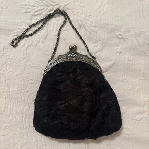Black Lace Evening Bag